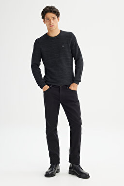 Pamuklu Straight Fit Cepli Esnek Kot Denim Jean Pantolon - Black-ML706HFAE (görsel 3)