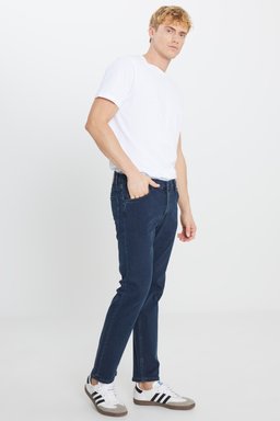 Daren Straight Fit Düz Kesim Normal Bel Pamuklu Esnek Siyah Jean Denim Pantolon - Night Shade-ML707030CP (görsel 2)