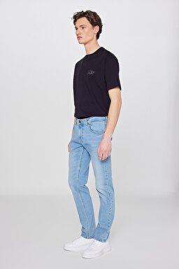 Straight Fit Normal Bel Denim Esnek Jean Kot Pantolon - Lt Used Marvin-ML707KNMB (görsel 2)