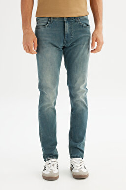 Pamuklu Slim Fit Dar Kesim Cepli Esnek Jean Denim Kot Pantolon - Stone-ML71909258 (görsel 2)