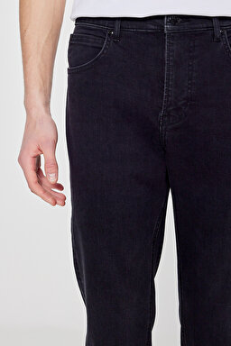 Austin Straight Fit Jean Kot Denim Pantolon - Pitch Black-ML733011EV (görsel 5)
