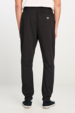 Regular Fit Normal Kesim Ribanalı Paça Pamuklu Siyah Jogger Pantolon - Black-MLM04008001 (görsel 4)