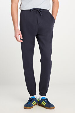Regular Fit Normal Kesim Ribanalı Paça Lacivert Jogger Pantolon - Navy-MLM04009410 (görsel 3)