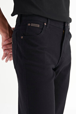 Texas Pamuklu Regular Fit Normal Kesim Cepli Jean Kot Denim Pantolon - Black-MW12109004 (görsel 4)