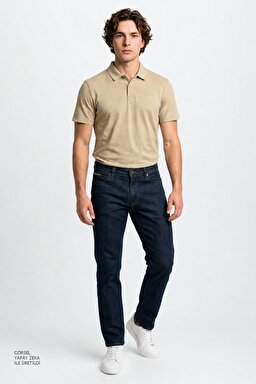 Pamuklu Straight Fit Cepli Esnek Jean Kot Denim Pantolon - Black-MW12175001 (görsel 2)
