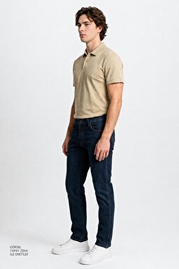 Pamuklu Straight Fit Cepli Esnek Jean Kot Denim Pantolon - Black-MW12175001 (görsel 3)