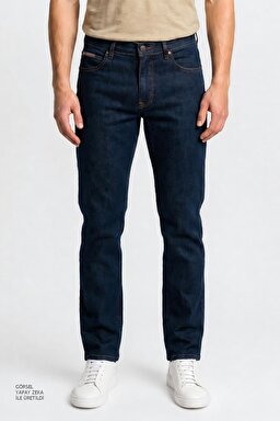 Pamuklu Straight Fit Cepli Esnek Jean Kot Denim Pantolon - Black-MW12175001 (görsel 4)