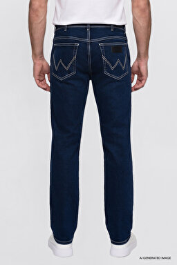 Texas Slim Fit Normal Bel Denim Esnek Jean Kot Pantolon - Deep Blue-MW12S001397 (görsel 4)