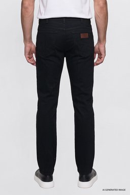 Texas Pamuklu Slim Fit Dar Kesim Cepli Esnek Jean Kot Denim Pantolon - Black-MW12S016100 (görsel 4)