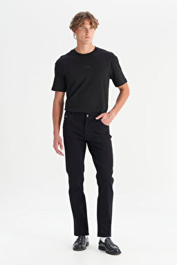 Texas Pamuklu Slim Fit Dar Kesim Cepli Esnek Jean Kot Denim Pantolon - Black-MW12S016100 (görsel 3)