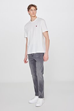 Texas Pamuklu Slim Fit Dar Kesim Cepli Esnek Jean Kot Denim Pantolon - Mid Anthracite-MW12S099051