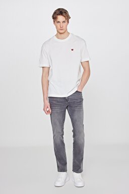 Texas Pamuklu Slim Fit Dar Kesim Cepli Esnek Jean Kot Denim Pantolon - Mid Anthracite-MW12S099051 (görsel 2)