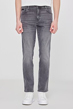 Texas Pamuklu Slim Fit Dar Kesim Cepli Esnek Jean Kot Denim Pantolon - Mid Anthracite-MW12S099051 (görsel 3)