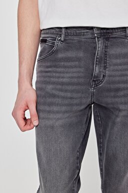 Texas Pamuklu Slim Fit Dar Kesim Cepli Esnek Jean Kot Denim Pantolon - Mid Anthracite-MW12S099051 (görsel 5)