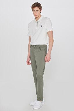 Texas Slim Fit Dar Kesim Normal Bel Siyah Esnek Pantolon - Green-MW12SEA300 (görsel 2)