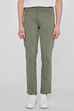 Texas Slim Fit Dar Kesim Normal Bel Siyah Esnek Pantolon - Green-MW12SEA300 (görsel 3)