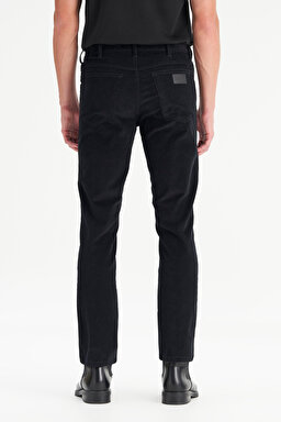 Texas Pamuklu Slim Fit Dar Kesim Cepli Esnek Kadife Pantolon - Black-MW12SEC100 (görsel 5)