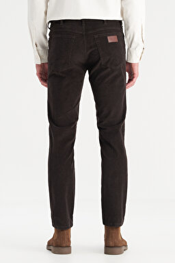 Pamuklu Texas Slim Fit Dar Kesim Cepli Esnek Kadife Pantolon - Coffee Bean-MW12SECH31 (görsel 5)