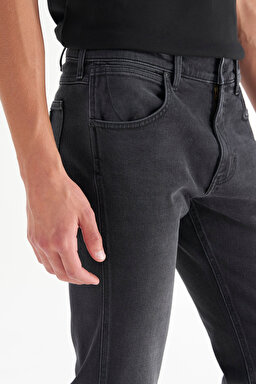 Pamuklu Straight Fit Greensboro Denim Jean Kot Pantolon - Stone-MW15Q01358 (görsel 4)