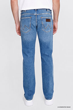 Pamuklu Greensboro Straight Fit Jean Kot Denim Pantolon - WornBroke-MW15Q2622537X (görsel 4)