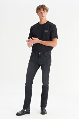 Pamuklu Slim Tapered Fit Cepli Esnek Jean Kot Denim Pantolon - Stone-MW18S02958 (görsel 3)