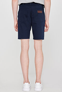 Pamuklu Slim Fit Dar Kesim 5 Cepli Esnek Şort - Navy-MW211205410 (görsel 4)