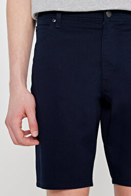 Pamuklu Slim Fit Dar Kesim 5 Cepli Esnek Şort - Navy-MW211205410 (görsel 5)