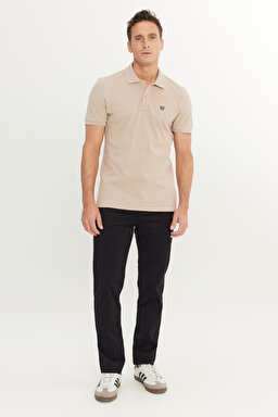 %100 Pamuk Regular Fit Normal Kesim Krem Rengi Polo Yaka Tişört - OxfordTan-MW7D5K4XX2TUQ (görsel 3)