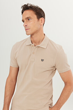%100 Pamuk Regular Fit Normal Kesim Krem Rengi Polo Yaka Tişört - OxfordTan-MW7D5K4XX2TUQ (görsel 4)