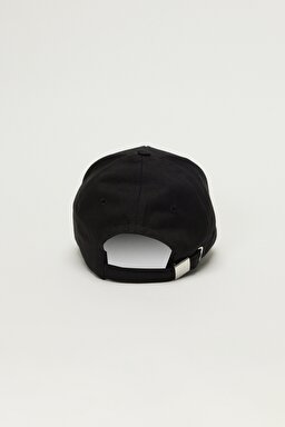 %100 Pamuk Siyah Şapka - Black-W0V1U5100 (görsel 3)