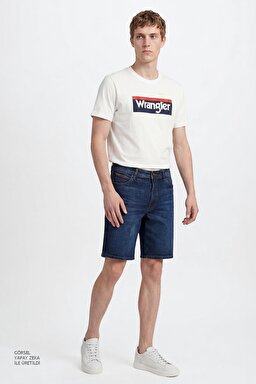 Texas Pamuklu Regular Fit Normal Kesim Cepli Esnek Jean Kot Denim Şort - Dark Indigo-W11C00002317 (görsel 3)