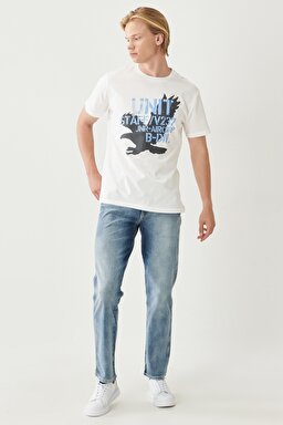 Texas Straight Fit Esnek Jean Kot Pantolon - Light Blue-W121004404