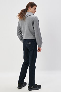 Texas Authentic Straight Fit Normal Bel Esnek Jean Kot Pantolon - Blueblack Rinse-W121019371 (görsel 5)