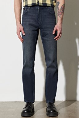 Texas Straight Fit Düz Kesim Normal Bel Siyah Esnek Jean Kot Pantolon - Black-W121026001