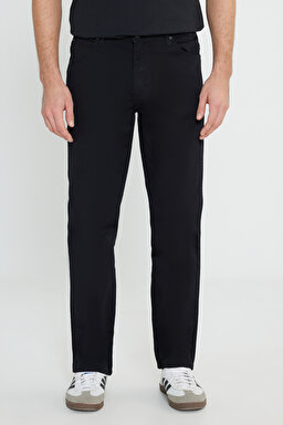 Regular Fit Normal Kesim Normal Bel Siyah Esnek Pantolon - Black-W121053100 (görsel 3)