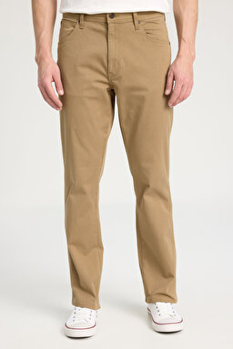 Regular Fit Normal Kesim Normal Bel Camel Esnek Pantolon - Camel-W121053175 (görsel 5)