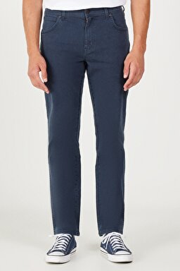 Regular Fit Normal Kesim Normal Bel Lacivert Esnek Pantolon - Dark Navy-W121053XAE