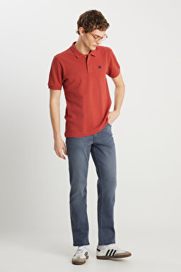 Regular Fit Normal Kesim Normal Bel Düz Paça Mavi Texas Jean Kot Pantolon - Stone-W12106658 (görsel 2)