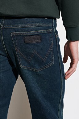 Texas Straight Fit Normal Bel Denim Esnek Jean Kot Pantolon - Dark Blue-W1212837E (görsel 4)