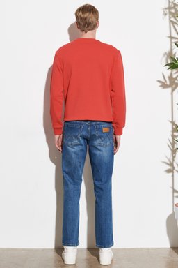 Texas Authentic Straight Fit Normal Bel Esnek Jean Kot Pantolon - Authentic Indigo-W1215915Q (görsel 5)