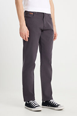 Texas Straight Fit Düz Kesim Normal Bel Soluk Siyah Pamuklu Esnek Pantolon - Faded Black-W1218646116 (görsel 3)