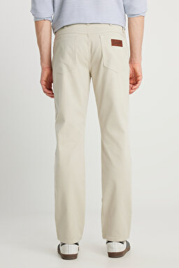 Texas Straight Fit Düz Kesim Normal Bel Ekru Pamuklu Esnek Pantolon - Pelican-W1218646369 (görsel 4)