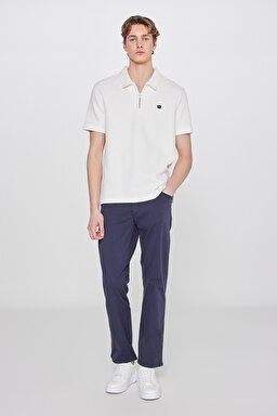 Texas Straight Fit Düz Kesim Normal Bel Lacivert Pamuklu Esnek Pantolon - DarKNavy-W1218646411 (görsel 2)