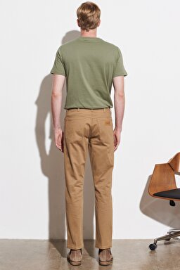 Texas Authentic Straight Fit Normal Bel Camel Esnek Pantolon - Camel-W12193175 (görsel 6)