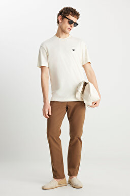 Texas Authentic Straight Fit Normal Bel Esnek Koyu Gri Pantolon - Saddle Brown-W12193248