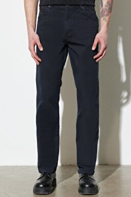 Texas Straight Fit Düz Kesim Normal Bel Lacivert Esnek Pantolon - Navy-W12197114