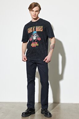 Texas Straight Fit Düz Kesim Normal Bel Lacivert Esnek Pantolon - Navy-W12197114 (görsel 2)