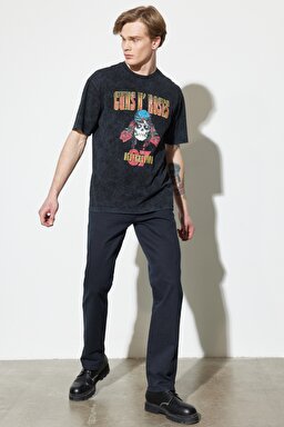 Texas Straight Fit Düz Kesim Normal Bel Lacivert Esnek Pantolon - Navy-W12197114 (görsel 3)