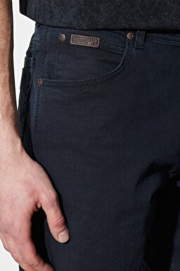 Texas Straight Fit Düz Kesim Normal Bel Lacivert Esnek Pantolon - Navy-W12197114 (görsel 5)