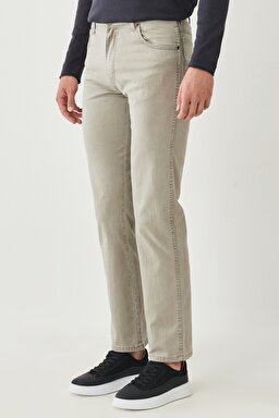 Texas Slim Fit Normal Bel Esnek Pantolon - Beige-W12197235 (görsel 3)